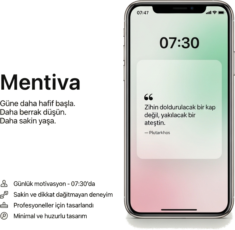 Mentiva uygulama önizlemesi